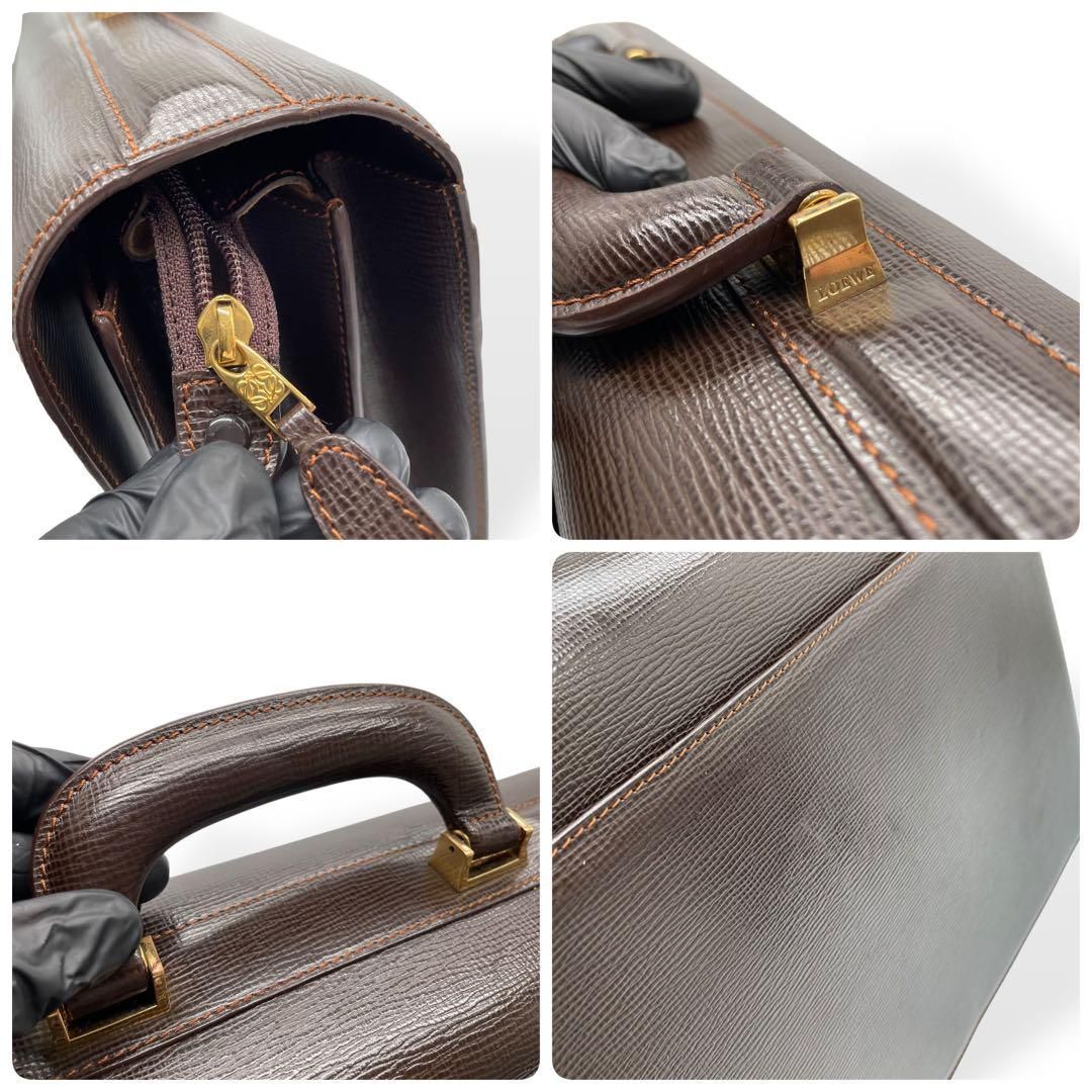 極美品　LOEWE ロエベ　ブリーフケース　ビジネスバッグ　アナグラム　ブラウン 極美品 LOEWE ロエベ ブリーフケース ビジネスバッグ アナグラム