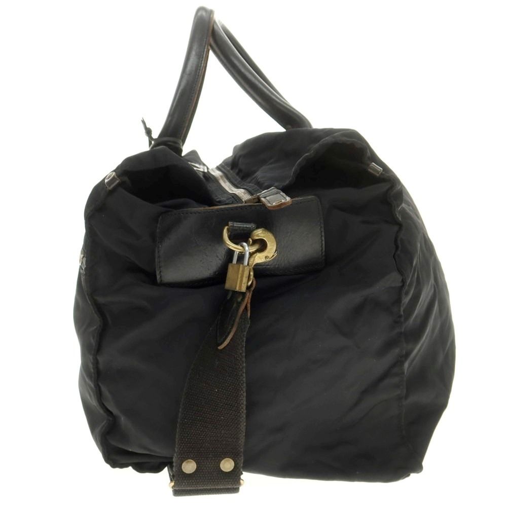 中古】フェリージ Felisi P3 ナイロン ボストンバッグ ブラック