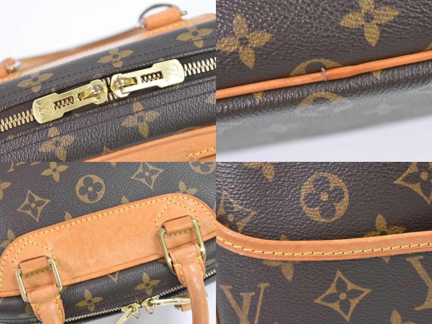 本物 ルイヴィトン LOUIS VUITTON LV トゥルーヴィル モノグラム ハンドバッグ ジェンダーレス ジェンダーフリー ブラウン  M42228 Trouville ビトン バッグ 中古 - メルカリ