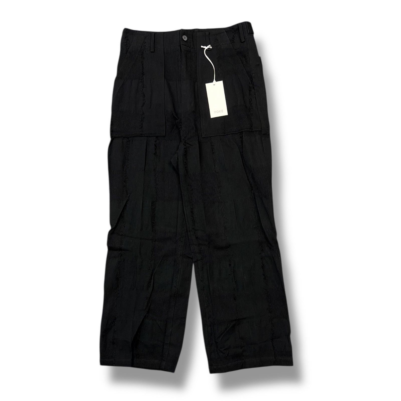 新品 COCUCA 24SS ベイカーパンツ 614670130063 ブラック 参考上代46200円 未使用品 YOKE 24SS ブラックジャガード