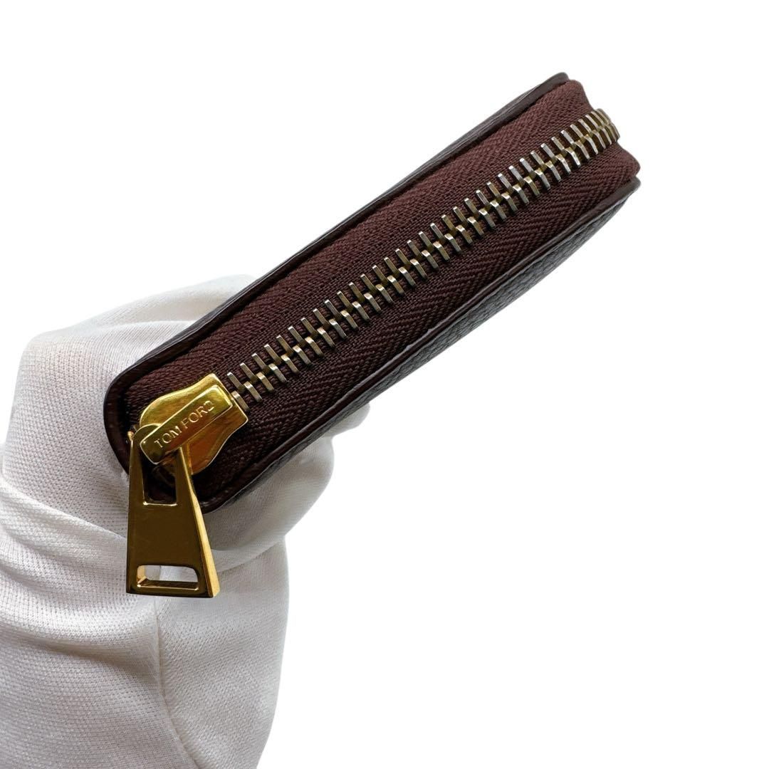 トムフォード レザー ラウンドファスナー 長財布 TOM FORD 美品 slg0044-03.jpg
