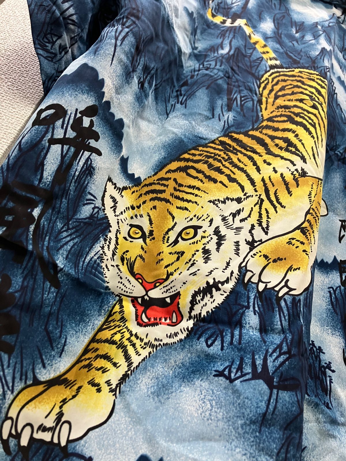 虎 トラ TIGER 和柄 ALL THINGS COLLECTION オープンカラー 開襟