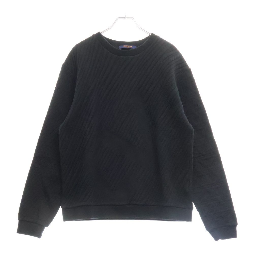LOUIS VUITTON (ルイヴィトン) 22AW ロゴ モノグラム トレーナー スウェット 長袖 ブラック RM222V NS0 HNY02W