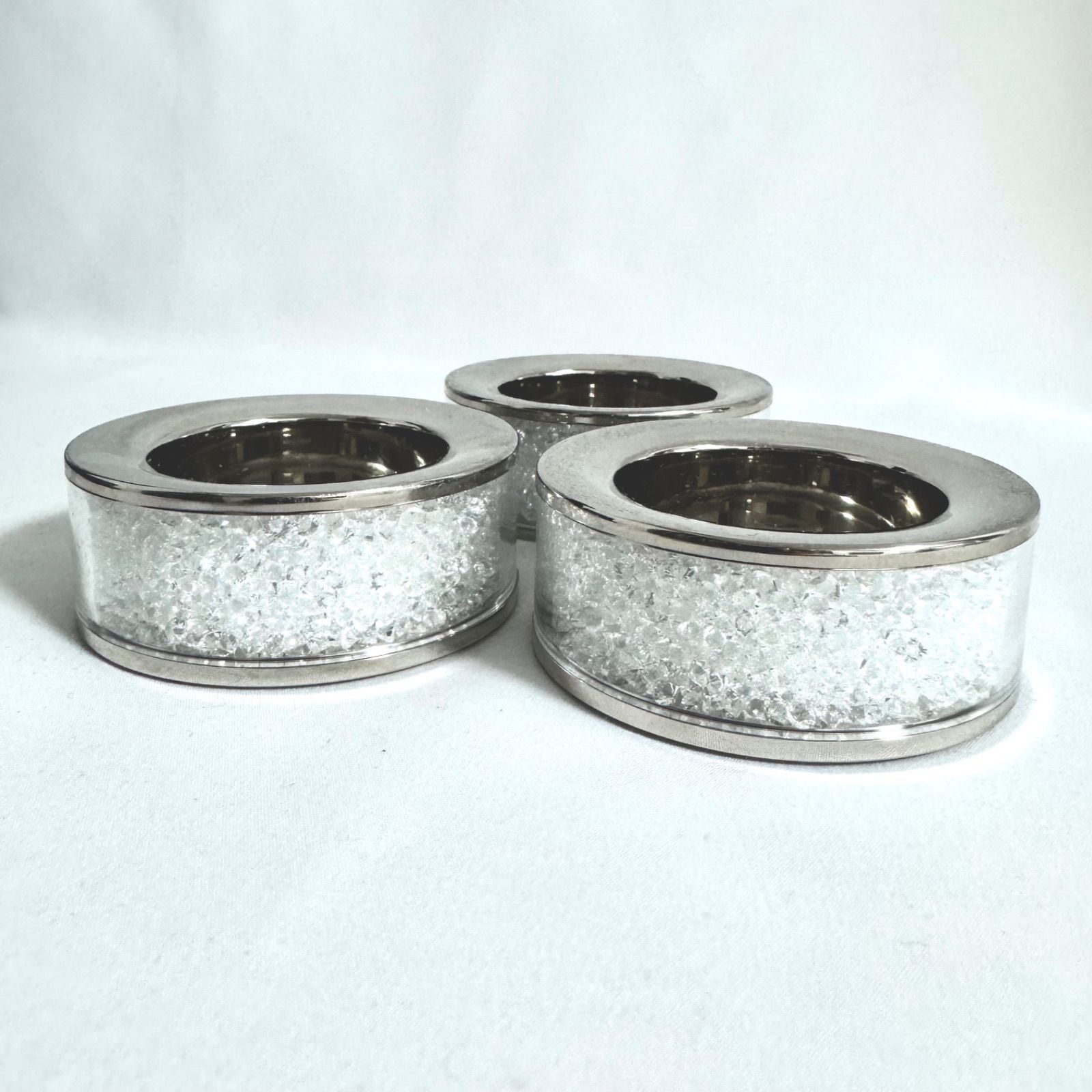 鑑定済】スワロフスキー swarovski ティーライトキャンドルホルダー 3