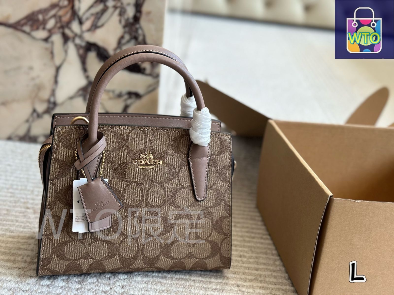 【COACH】ボウプリント♪ アンドレア 2WAY キャリ―オール CAA77 新作☆【COACH】アンドレア キャリーオールバッグ ボウプリント