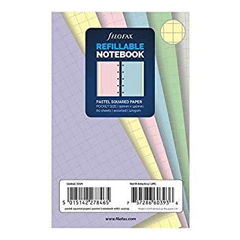 Filofax ノートブック リフィルポケット グリッド パステル詰め合わせ