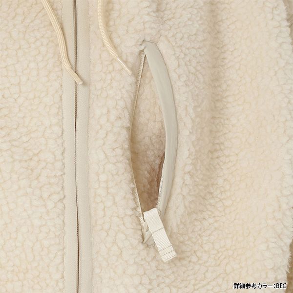  2025最新モデル NANGA ナンガ N 2530-1 P 116 D ボア フリース フルジップパーカー ウィメンズ BOA FLEECE BLK L パーカー トップス