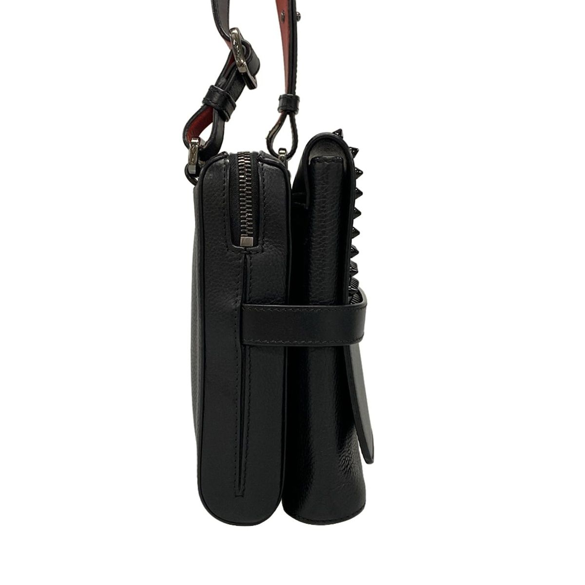 CHRISTIAN LOUBOUTIN クリスチャンルブタン ショルダーバッグ ベンチリポーター 黒 ミニバッグ スタッズ レザー
