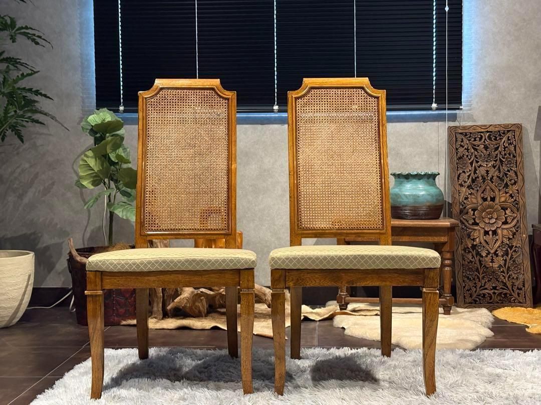 高級 DREXEL ドレクセル アンティーク ヴィンテージ かごめ編み YS