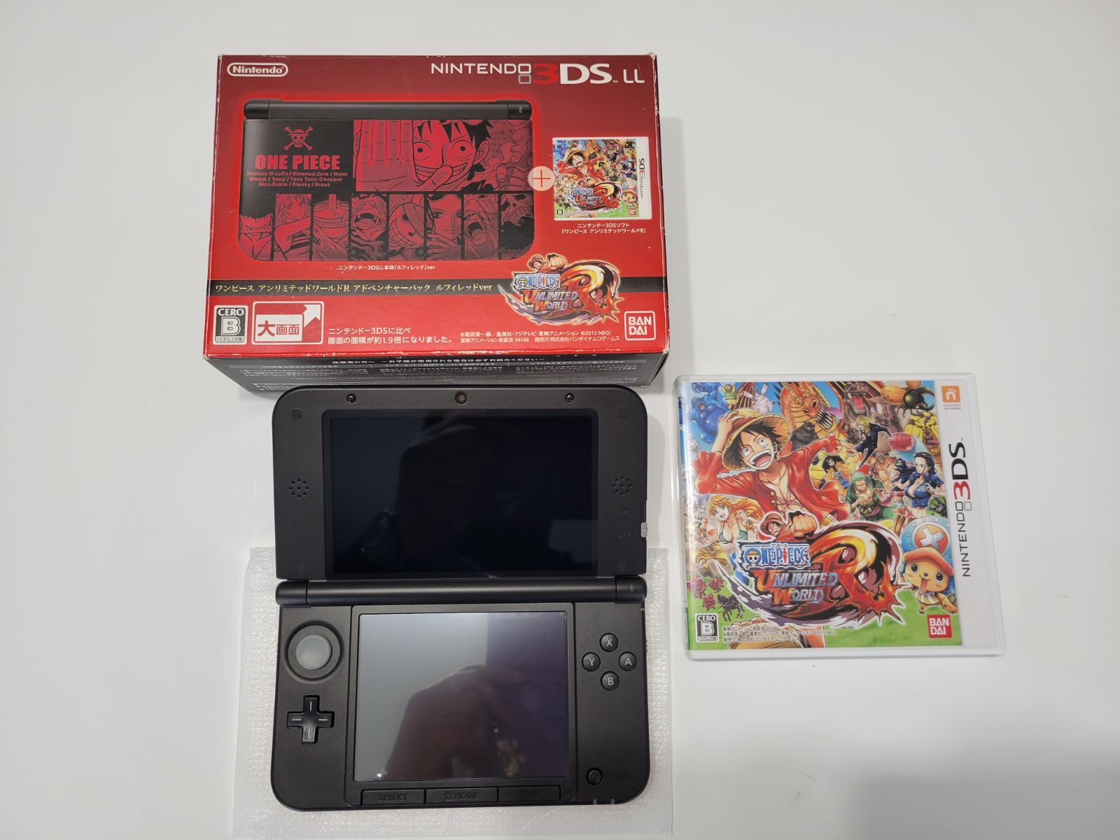 中古・新品同様】ニンテンドー3DS LL ワンピースアンリミデット 