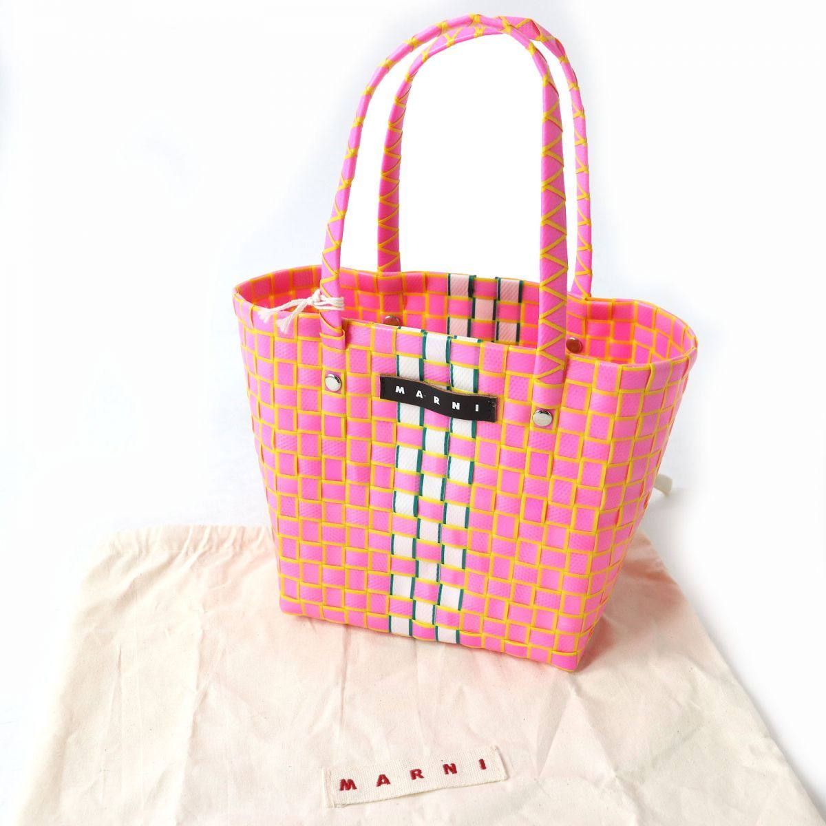 未使用品△23SS MARNI マルニ MW73F BOX BASKET BORSA かごバッグ