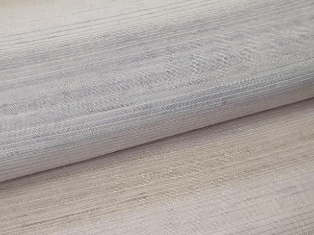 平和屋本店□極上 紅花紬 米沢 両面 全通柄袋帯 横縞 縦縞 逸品  