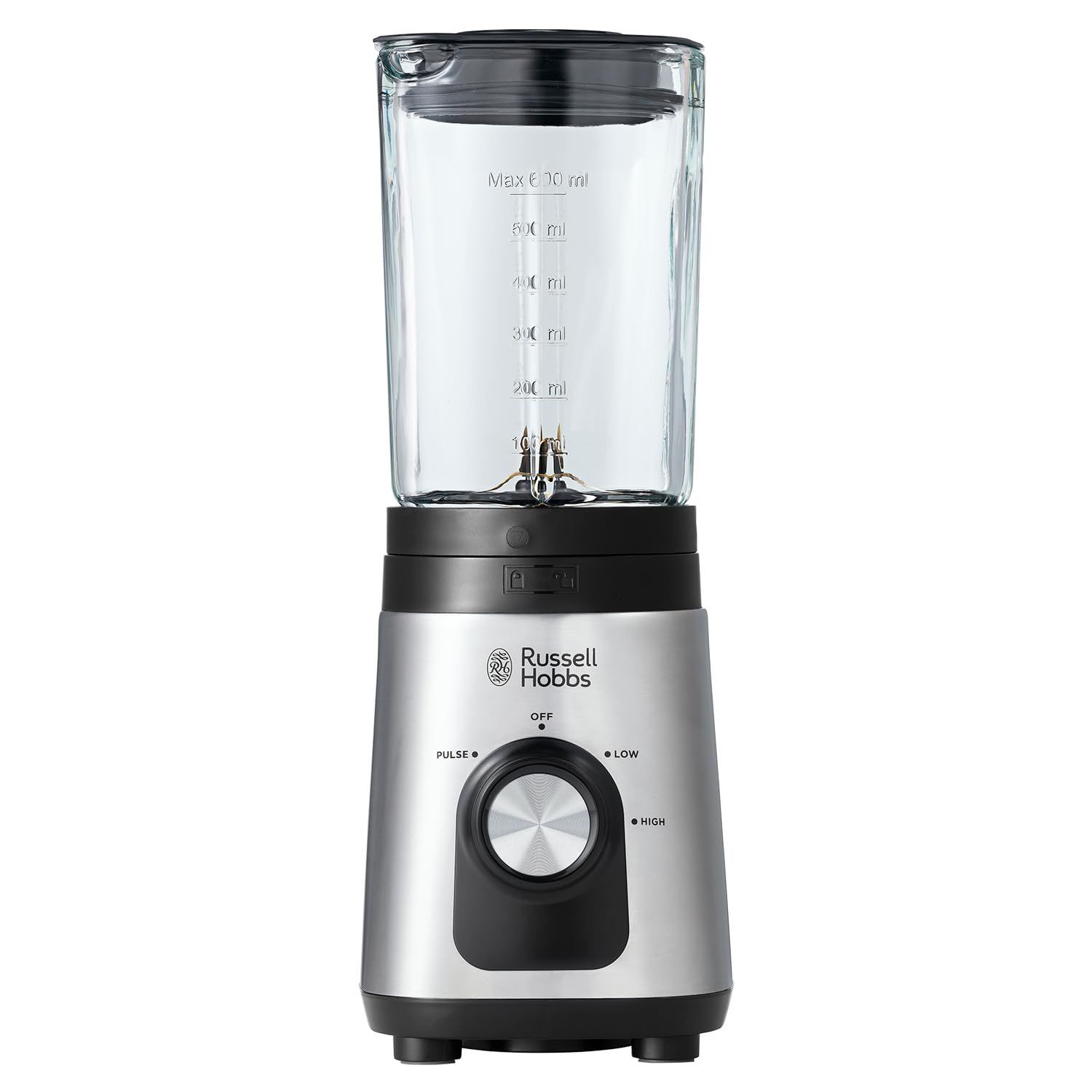 新品 ラッセルホブス(Russell Hobbs) 大石アンドアソシエイツブレンダー ミキサー ジューサー 0.5L 小さめの氷も砕ける 電動 2段階調整 スムージー ガラス容器 2300JP