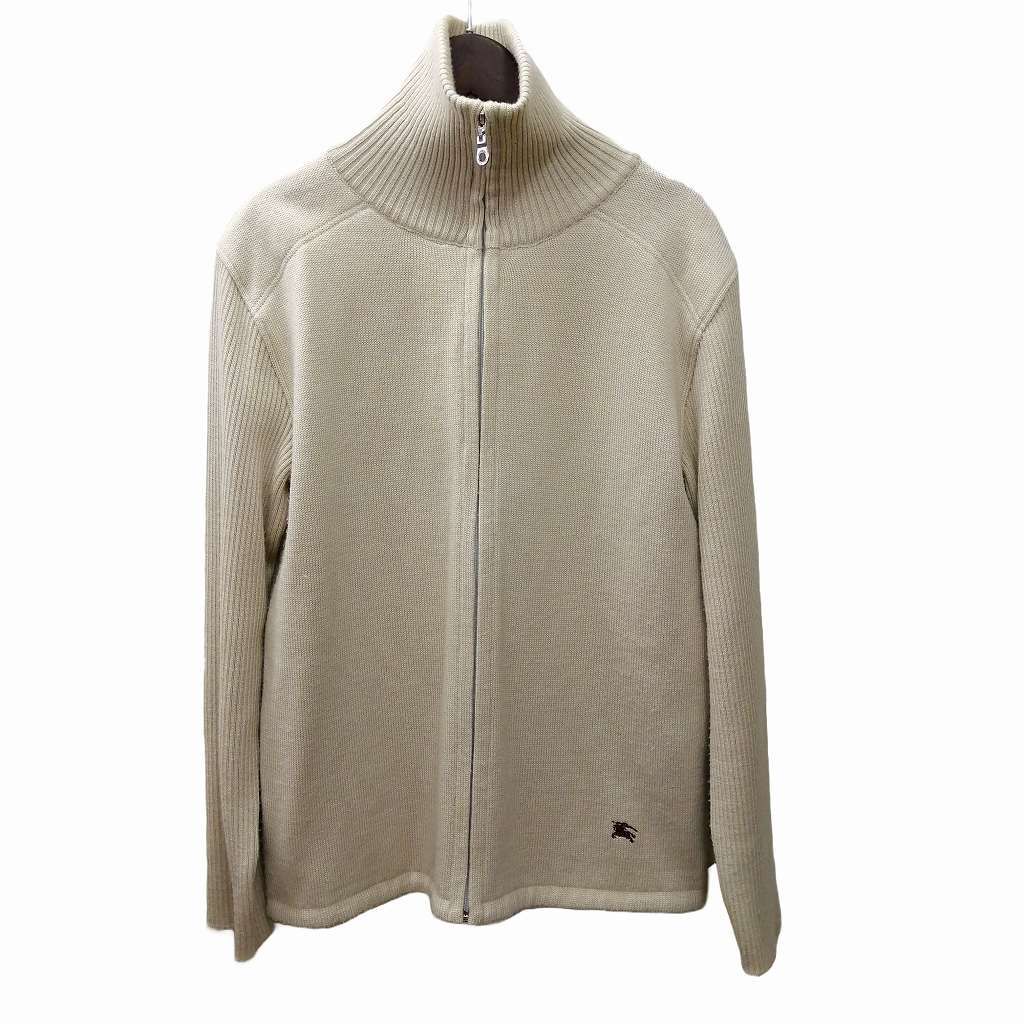 バーバリーブラックレーベル BURBERRY BLACK LABEL ドライバーズニット ノバチェック 2 約M ベージュ BMT14-116-02 GY