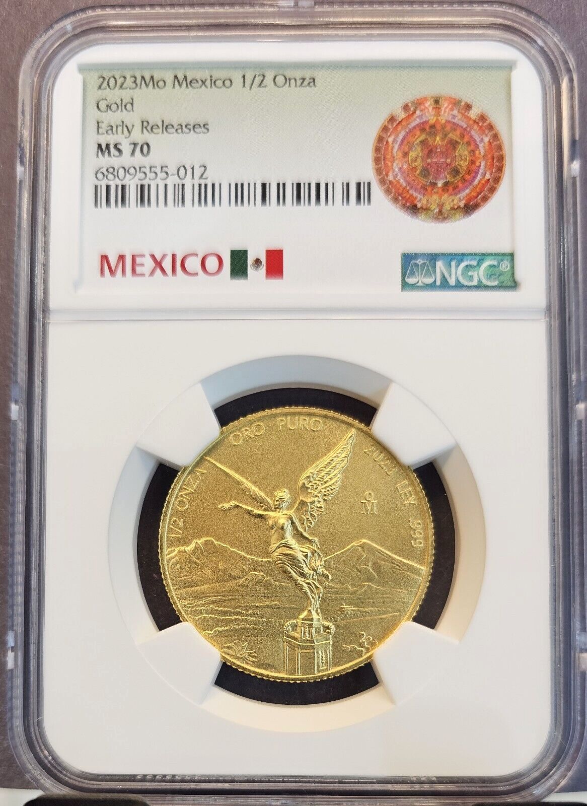 2025 MEXICO 1|2 ONZA GOLD LIBERTAD NGC MS 70 EARLY RELEASES PERFECT