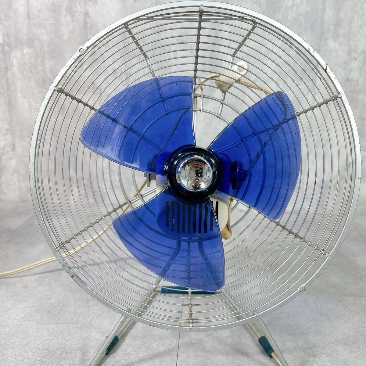Mitsubishi クラシック扇風機 青 Mitsubishi クラシック扇風機 青 Rare