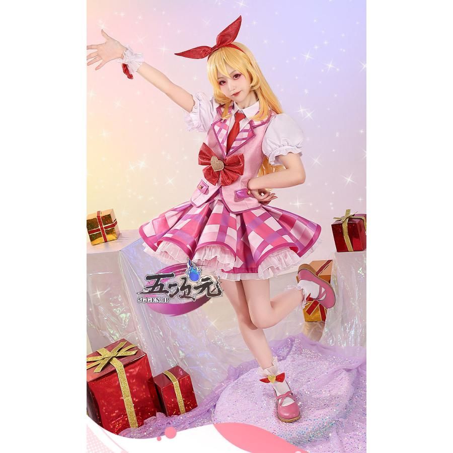 三分妄想 アイカツ アイドルカツドウ コスプレ 星宮いちご 衣装 ウィッグ 靴 追加 ハロウィンハロウィン ハロウィン
