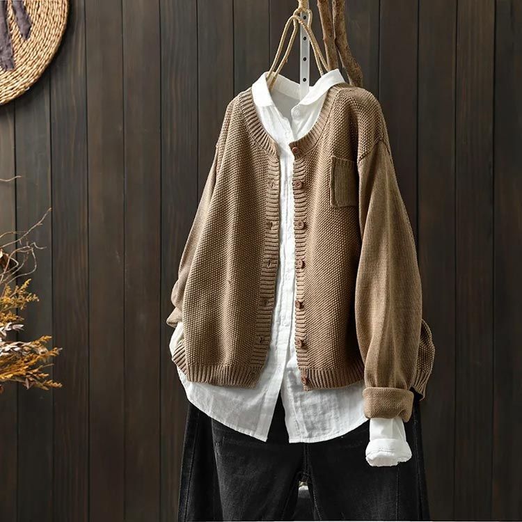 ニットカーディガン レディース 春服 トップス セーター カーデ