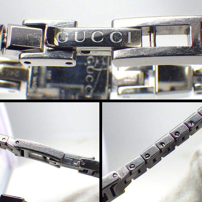 グッチ GUCCI 腕時計 Gミニ 102 ダイヤベゼル シルバー文字盤 SS クオーツアナログ MERCADOAVALIA_COM_BR