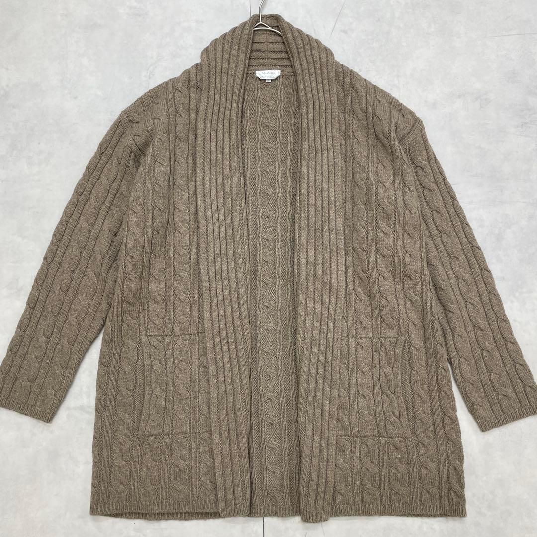 MaxMara マックスマーラ ガウンカーディガン ケーブル ニット ショール