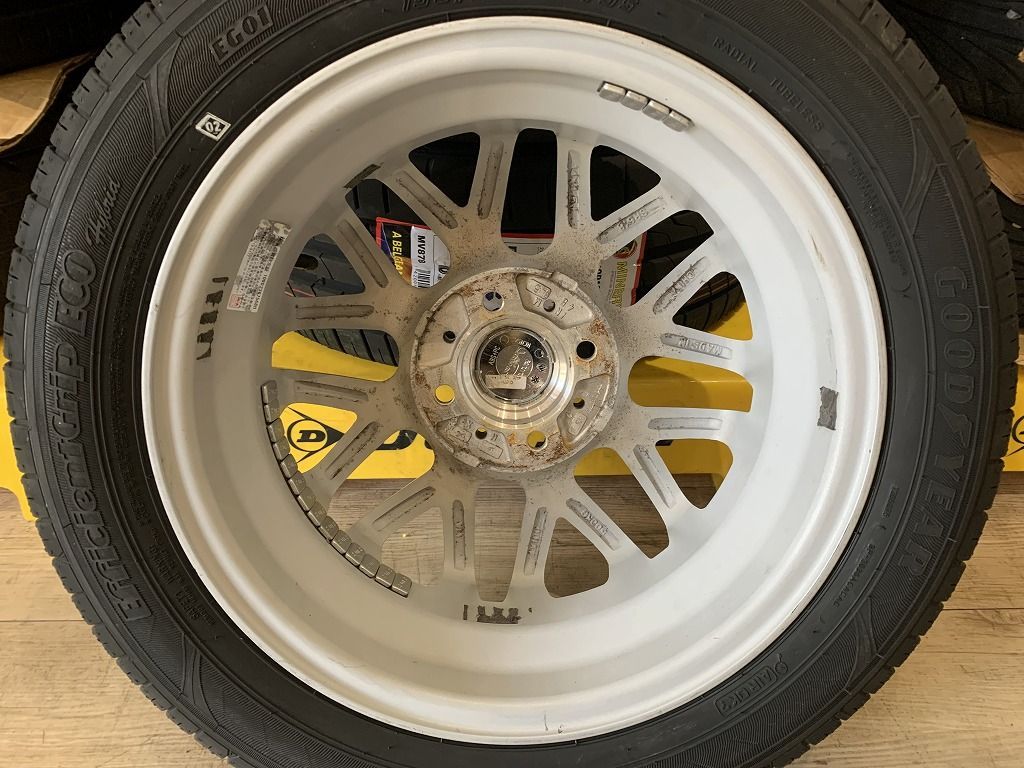 2302054】新品タイヤ 14インチ 4.5J +45 PCD100 4H + GOODYEAR EG01