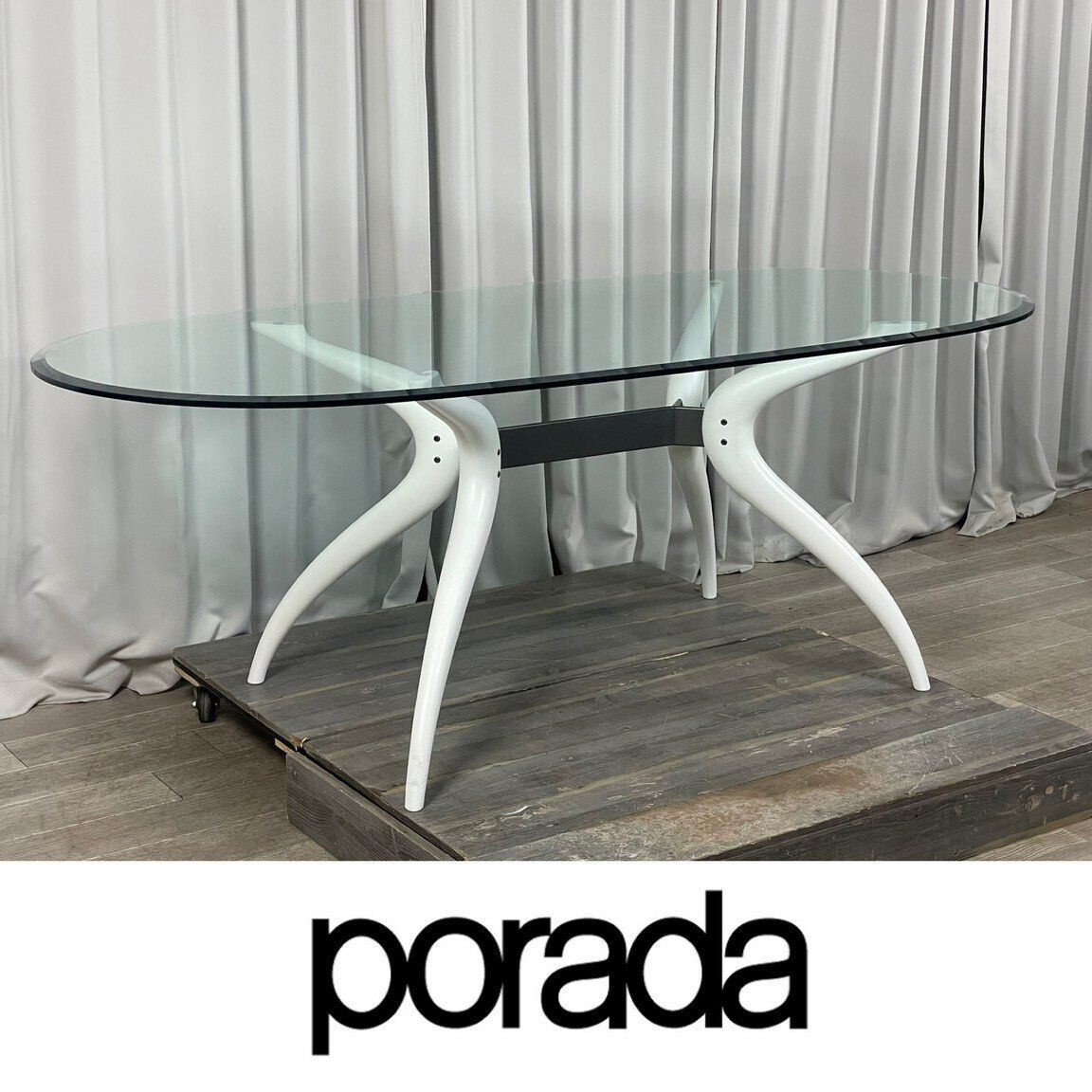 GR33 ポラダ デヌオ ガラス 4人掛け ダイニング テーブル Porada