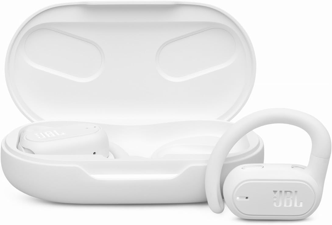 JBL SOUNDGEAR SENSE 完全ワイヤレスイヤホン/オープンイヤー/マルチポイント/IP54防水/Bluetooth5.3/耳を塞がない/音漏れ防止/ホワイト/JBLSNDGEARSNSWHT