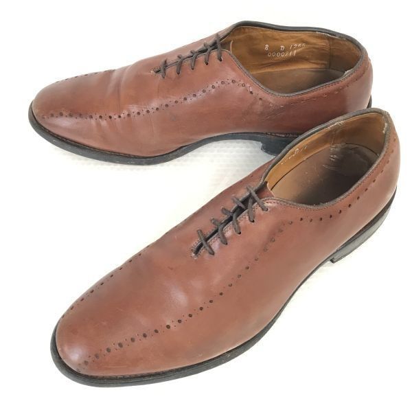 90s?| |Vintage アレンエドモンズ|Allen Edmonds Hastings|ホールカットシューズ 8D|25.5-26.0|茶|BROWN dress shoes◆pB-75<sale>
