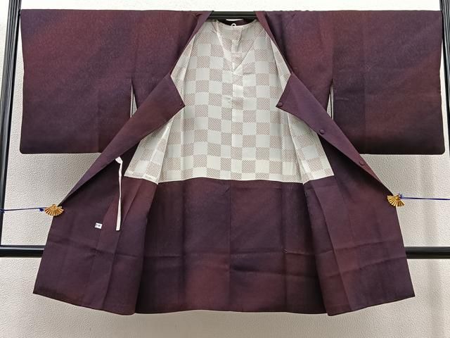 平和屋着物＃道行コート　ロング丈　暈し染め　正絹　逸品　BAAT8952gt 平和屋着物＃道行コート ロング丈 暈し染め 正絹 逸品 BAAT8952gt