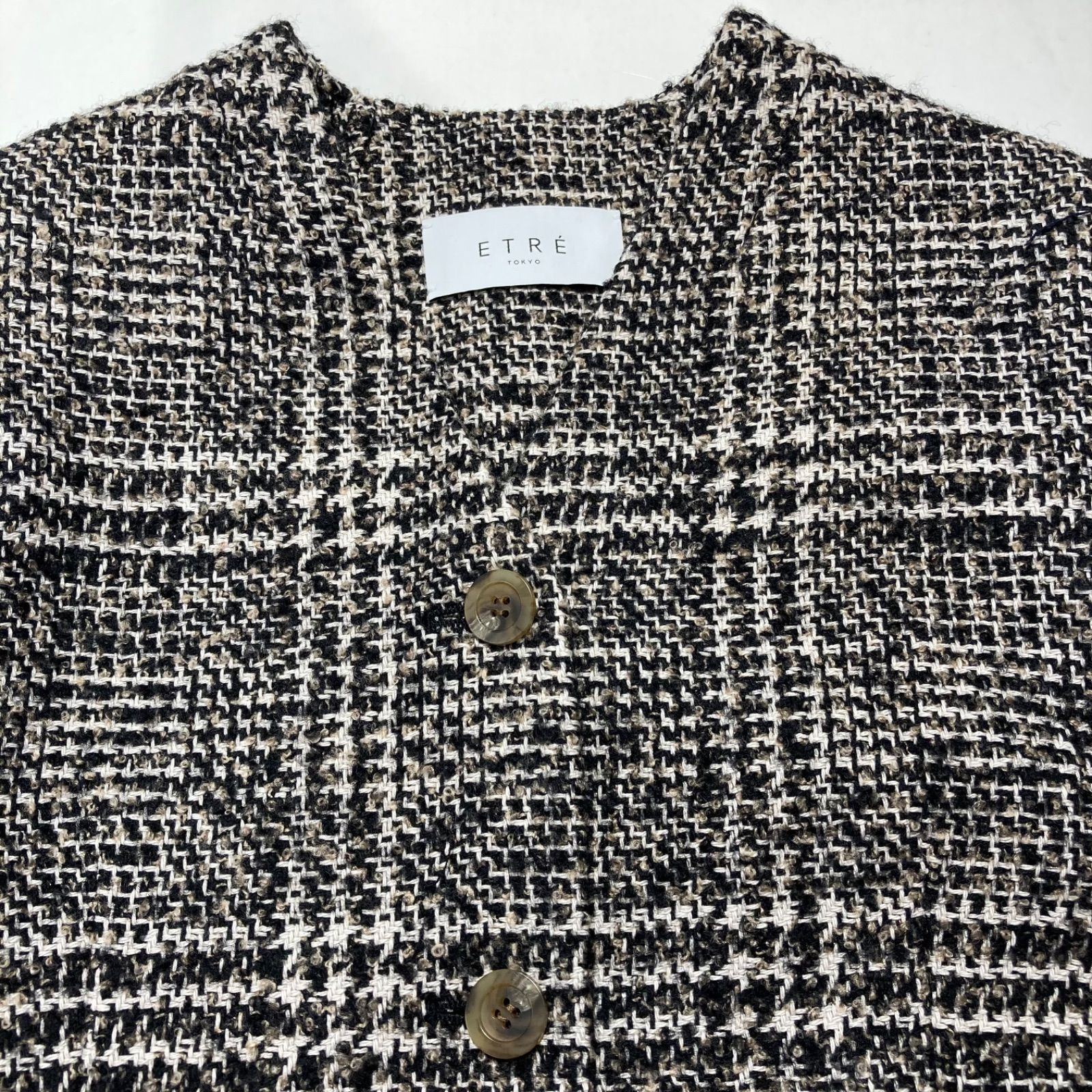 新品 未使用 タグ付き ETRE TOKYO エトレトウキョウ ツイードノー