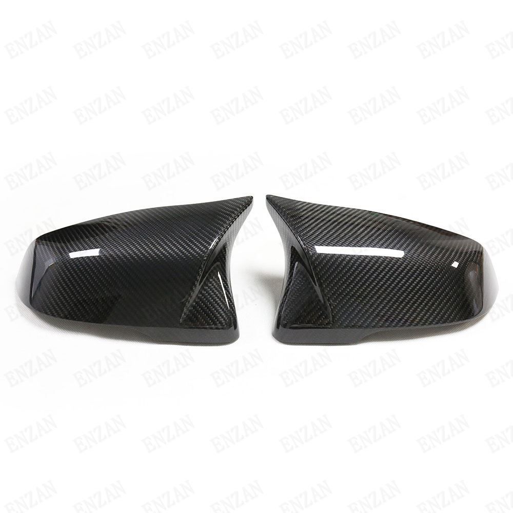 BMW 2 シリーズ F45 X1 F48 X2 F39 F46 F44 F49 F52 G29 ドライカーボン製 交換式 牛角型 ミラーカバー 左右セット