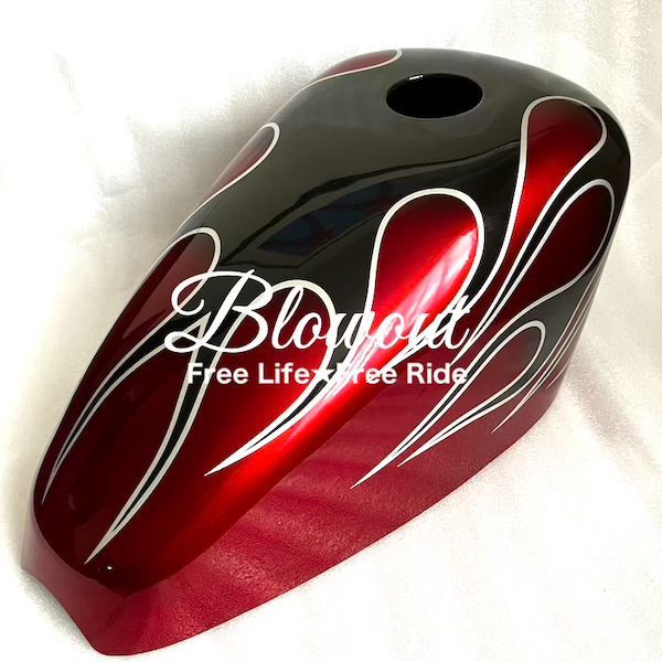 Blowout スポーツスター フレイムス 炎 ファイヤー タンクカバー