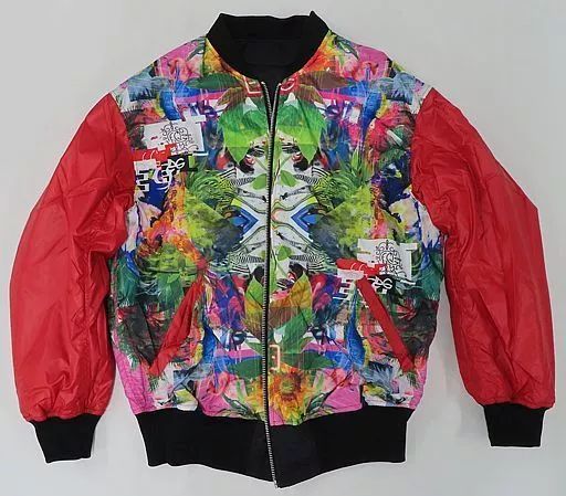 【中古】アウターウェア(女性アイドル) E-girls E.G. SMILE MA-1 レッド/ブラック Sサイズ EG ONLINE STORE限定