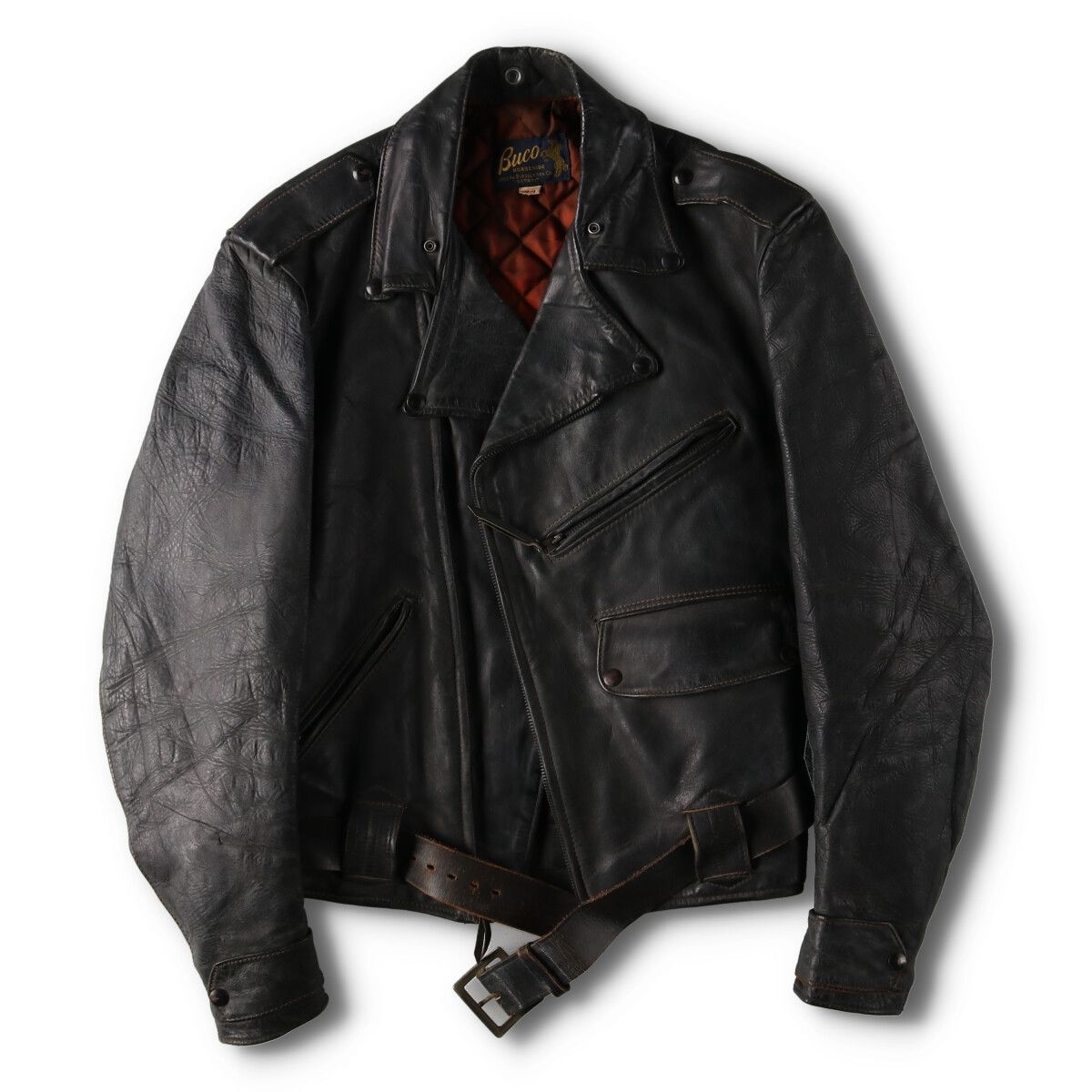 古着 50年代 ブコ Buco HORSEHIDE ホースハイド 青タグ ダブル 