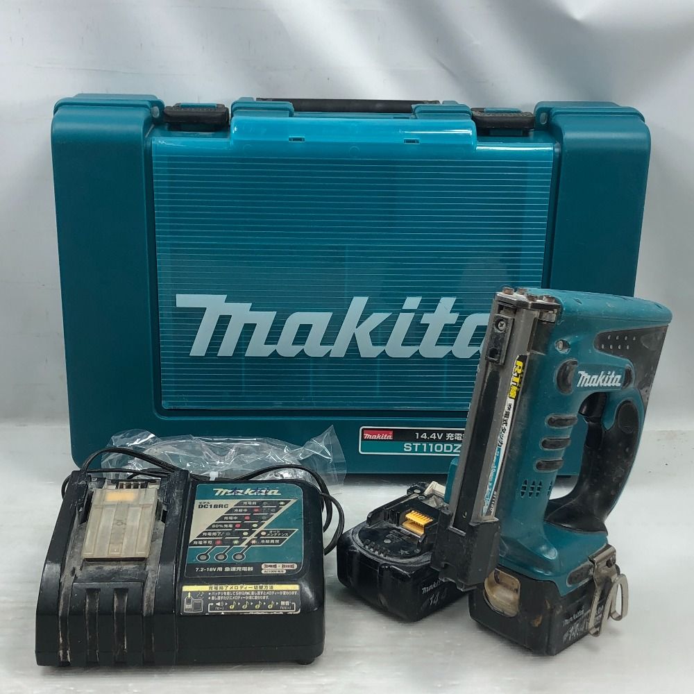 MAKITA マキタ 工具関連用品 電動タッカ 充電器 充電池2個 ケース付 ST110D ブルー