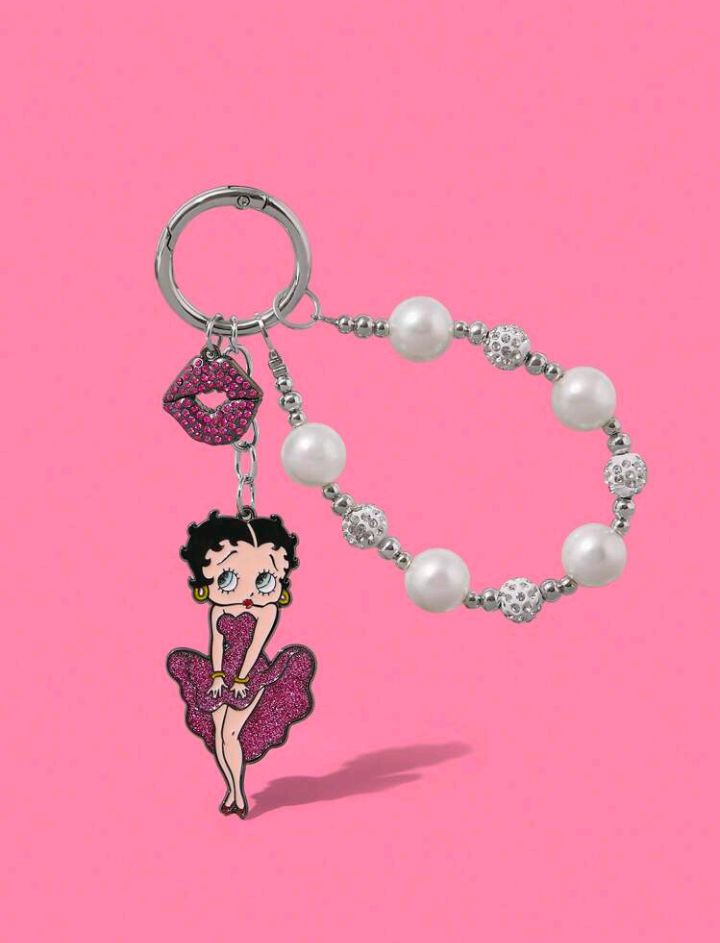 じゃらじゃらキーホルダー♡ベティブープ♡cawaii♡デコパーツ♡no.502 BettyBoop ベティちゃん キーホルダー ベティブープ アクリル