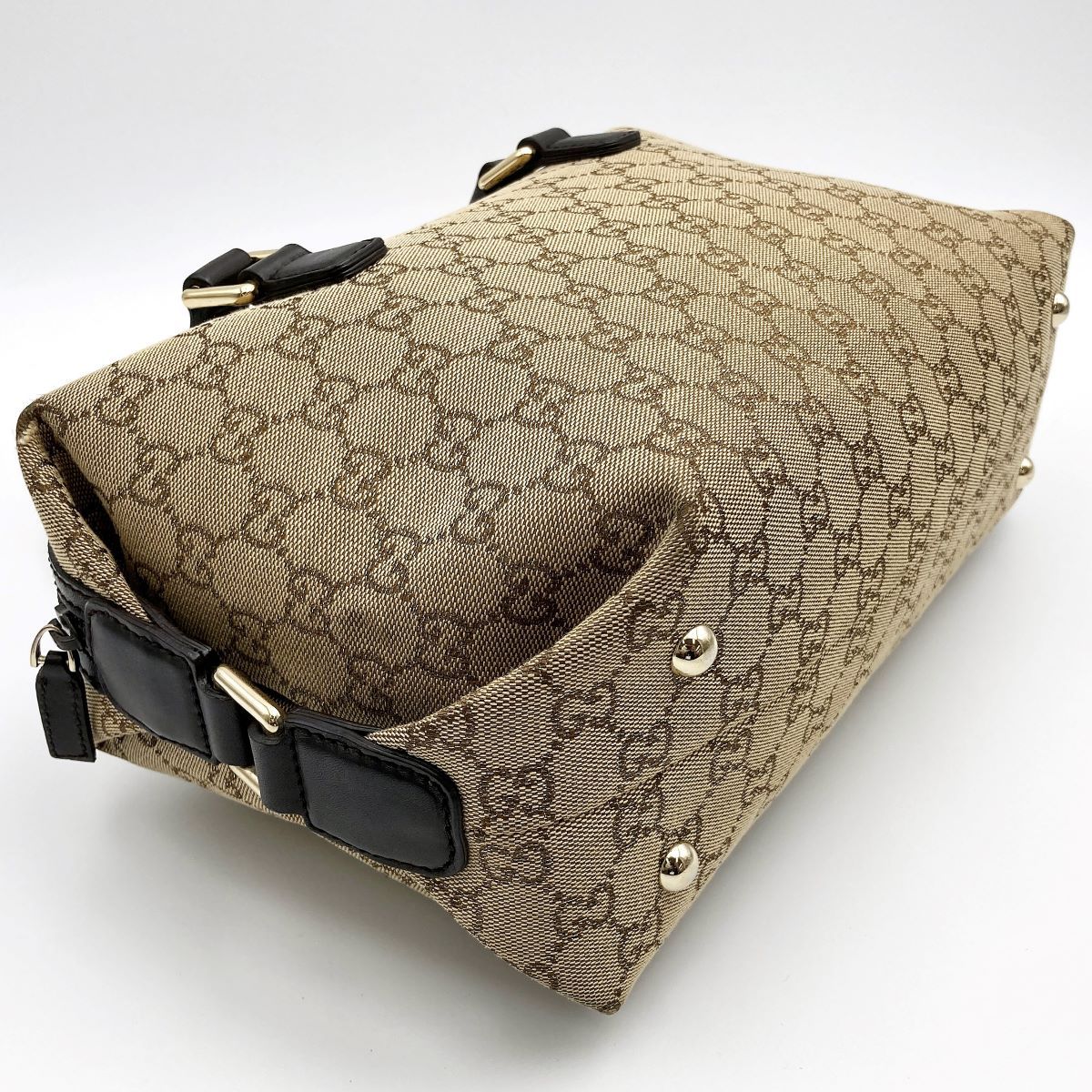 セール GUCCI グッチ GGキャンバス ボストンバッグ ミニボストン 