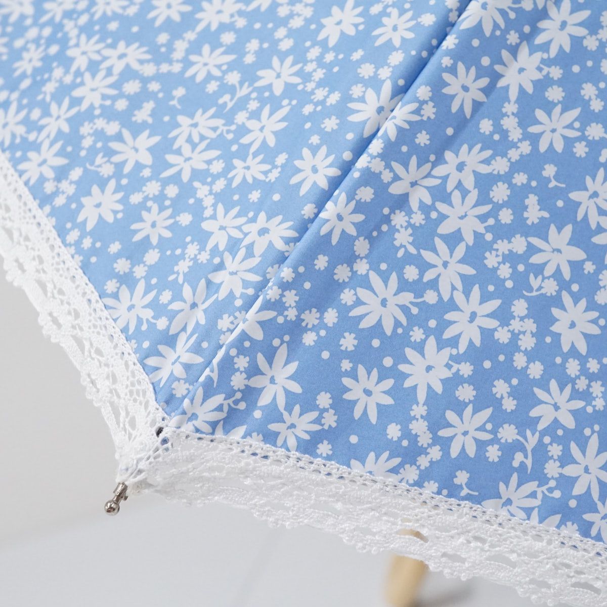 未使用POLOラルフローレン白☓ブルー晴雨兼用折り畳み傘遮光UV50cm POLO RALPH LAUREN ポロ ラルフローレン ストライプ ドット 晴雨