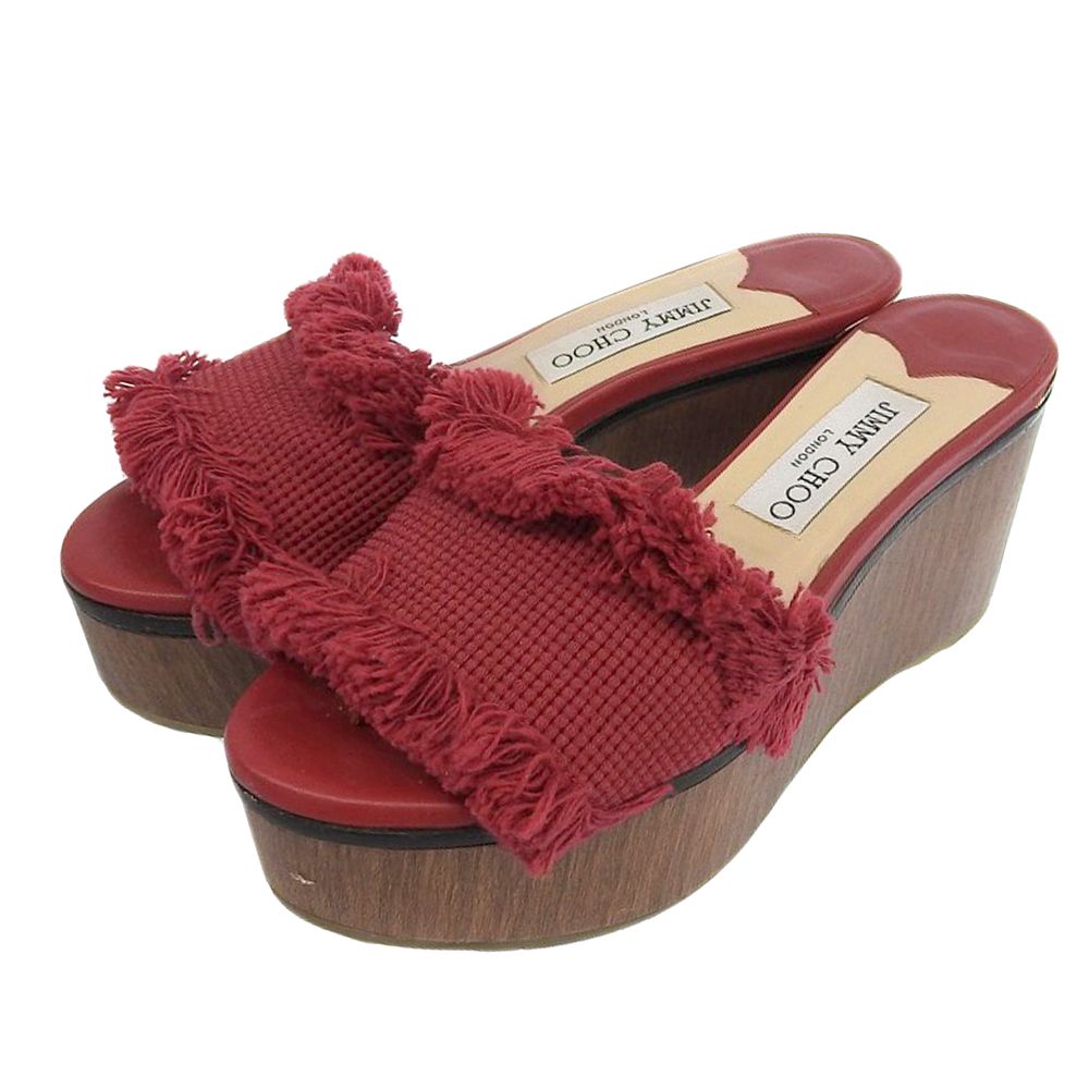 未使用✨JIMMY CHOO DEEDEE 80 ウェッジソールサンダル 38 JIMMY CHOO ジミーチュウ 美品 DEEDEE 80 ウェッジソール