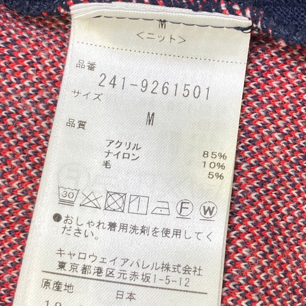 サイズ：M CALLAWAY キャロウェイ Vネック ウール混 ニット