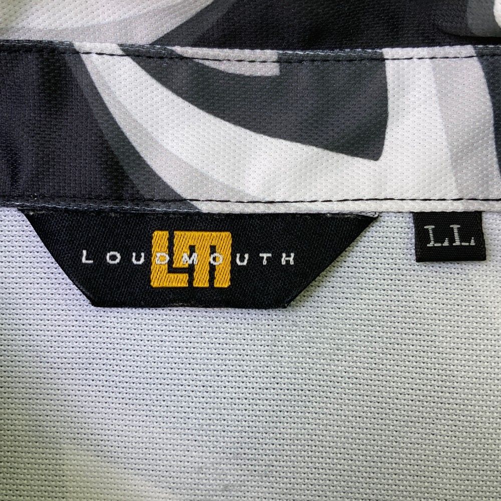 サイズ：XL LOUD MOUTH ラウドマウス  半袖ポロシャツ シャガデリック ネイビー系 [240101439222] ゴルフウェア メンズ ストスト LOUD MOUTH ラウドマウス ; 半袖ポロシャツ シャガデリック 総柄