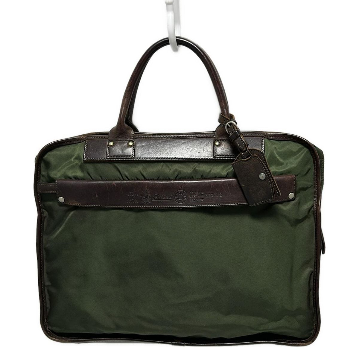 Felisi フェリージ ビジネスバッグ - 8637 2 ダークグリーン×ダークブラウン 本体ロックなし レザー