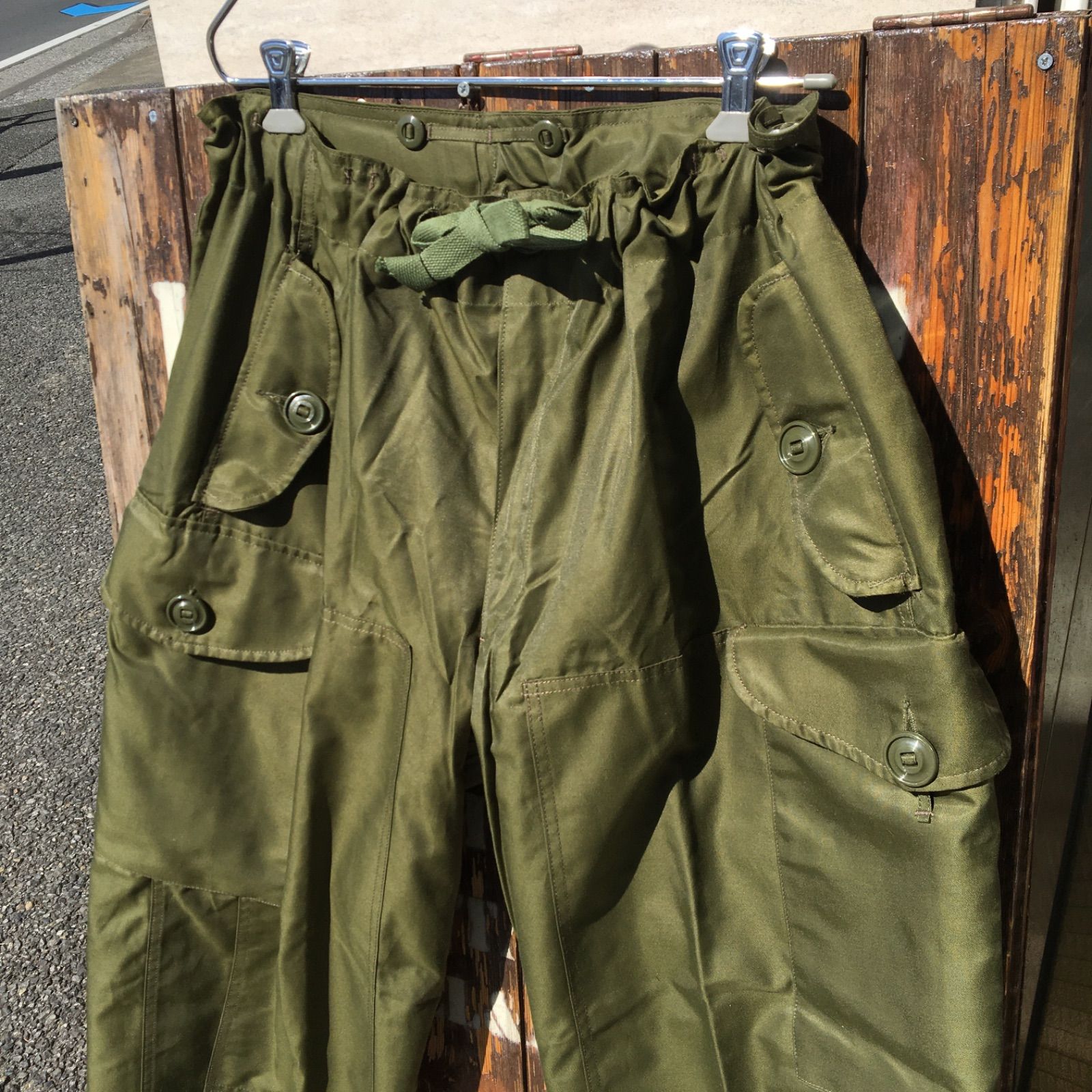 80s デッドストック【Canadian Army】カナダ軍 ウィンドプルーフ オーバーパンツ カーゴパンツ ECW Windproof Overpants L-S