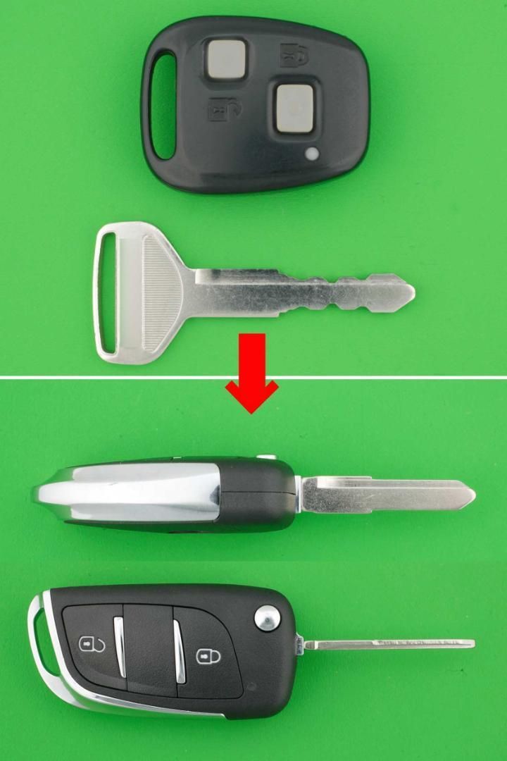 ダイハツ アトレー＆ハイゼット 2ボタン ジャックナイフ型キーレスリモコン