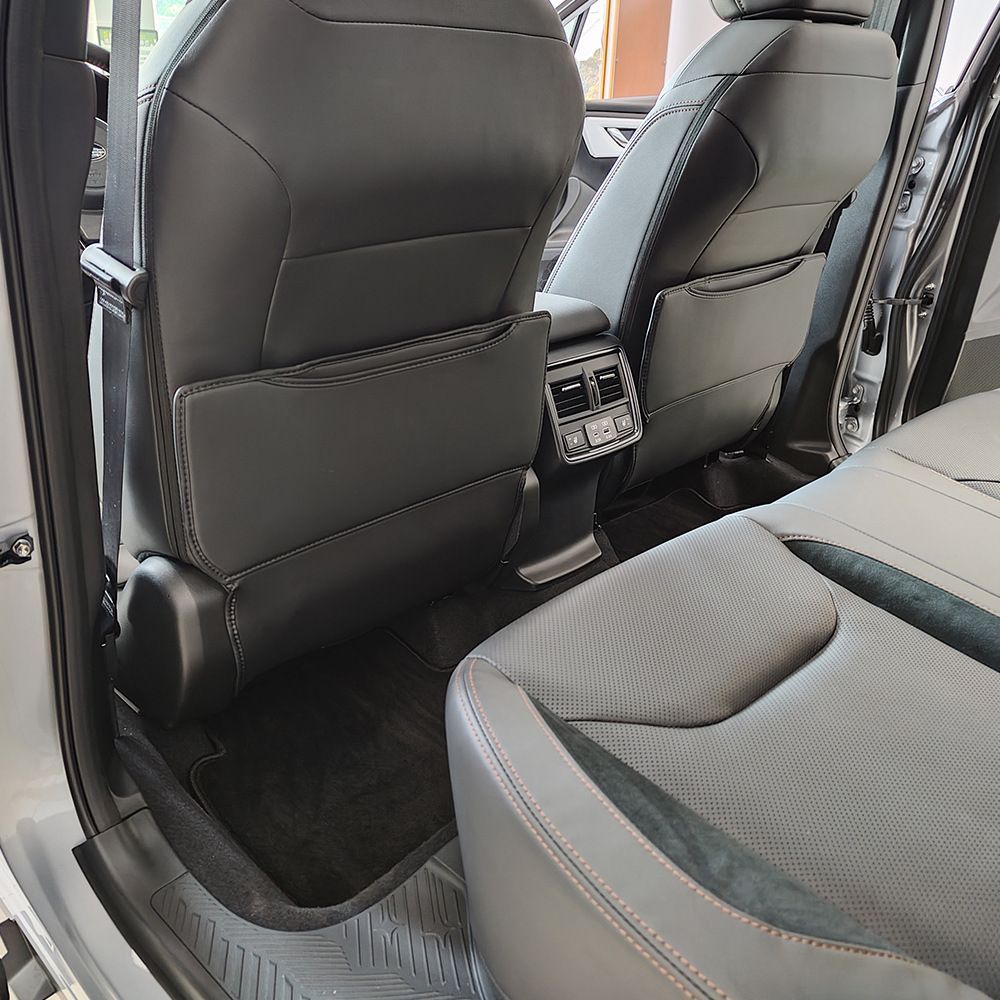 25年式スバル FORESTER 前席シートキックガード インテリア 保護パネル ブラック 2点セット 耐久性 高品質 内装装飾