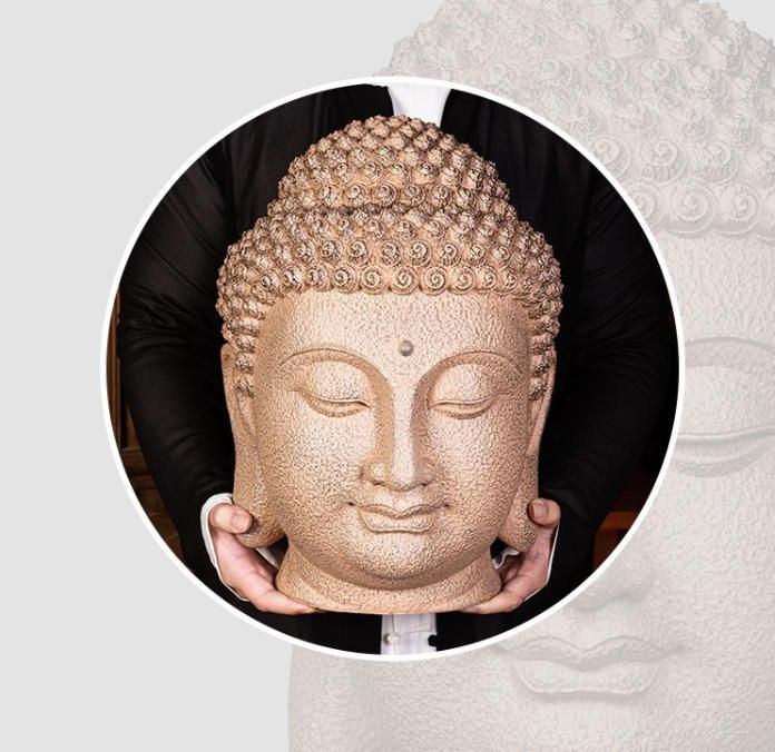 仏首仏像禅意置物大慈悲仏頭東南アジア玄関廊下仏系装飾品
