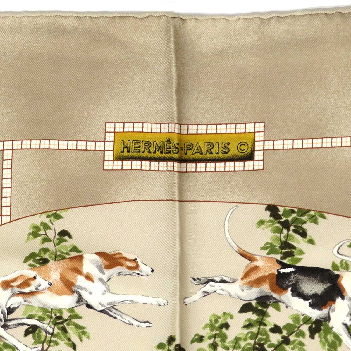 エルメス カレ90 Le Toifevin スカーフ ユニセックス ベージュ系