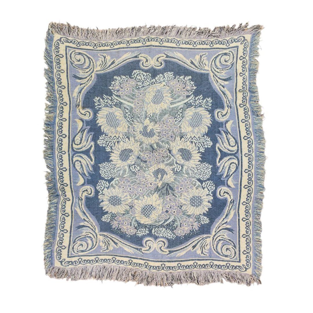 vintageラグ カーペット ひまわり フラワー 966