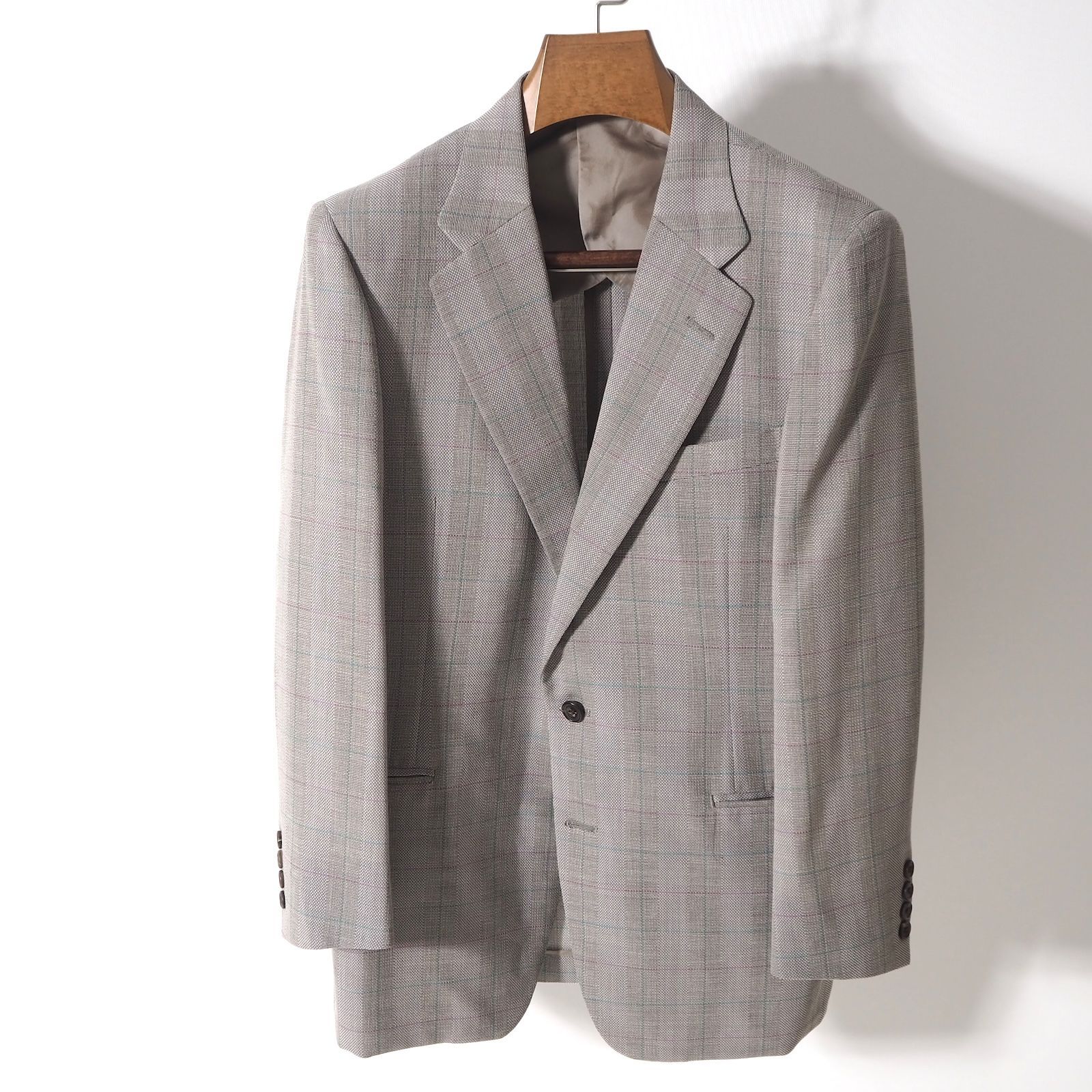 △バーバリー Burberry ウールジャケット 92 80 170 グレー チェック柄 