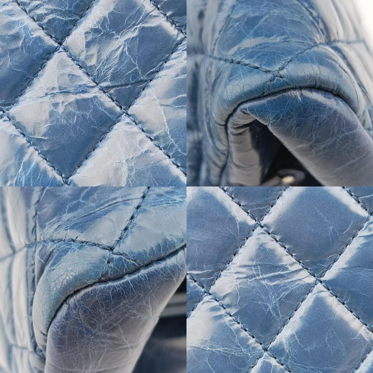 シャネルChanelマドモアゼル ボーリングブルーレザーA6686915749321